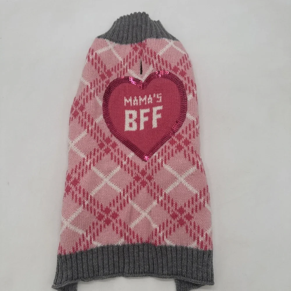 New Without Tags Vibrant Life Small Dog Or Cat Sweater Mamas Bff Pink Sequins